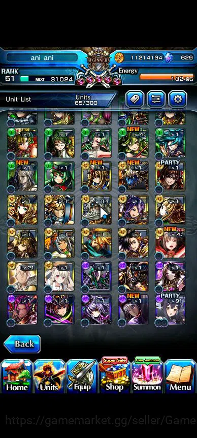 Grand Summoners Accounts Starter Global|Rank 51|Starter Account|5 Ascend|ChloeTW,MiyuTW,Shirou,illya,Summer Miyu|Lpot 8
