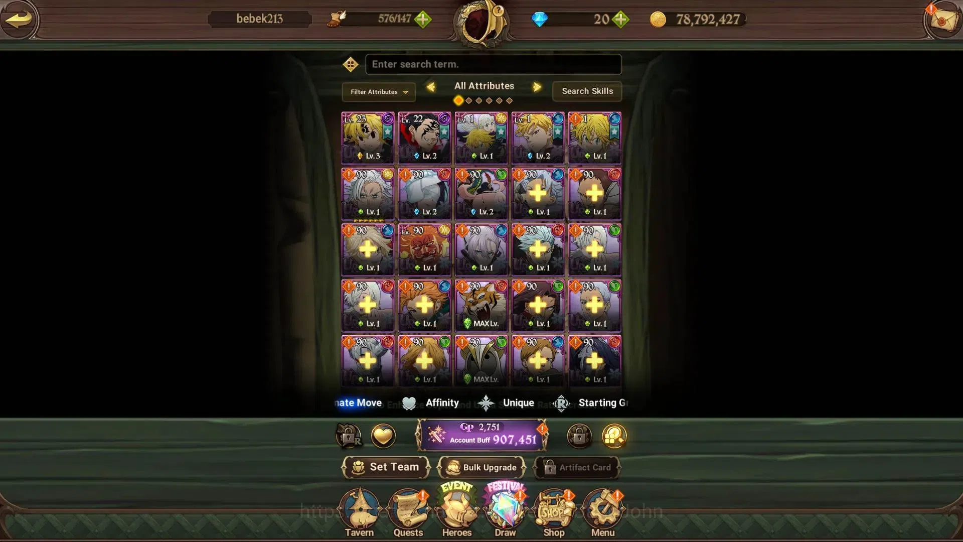 The Seven Deadly Sins: Grand Cross Accounts Global | 907,539 Power |UR 5|UR Nemesis 3/6,OD Kin image 5