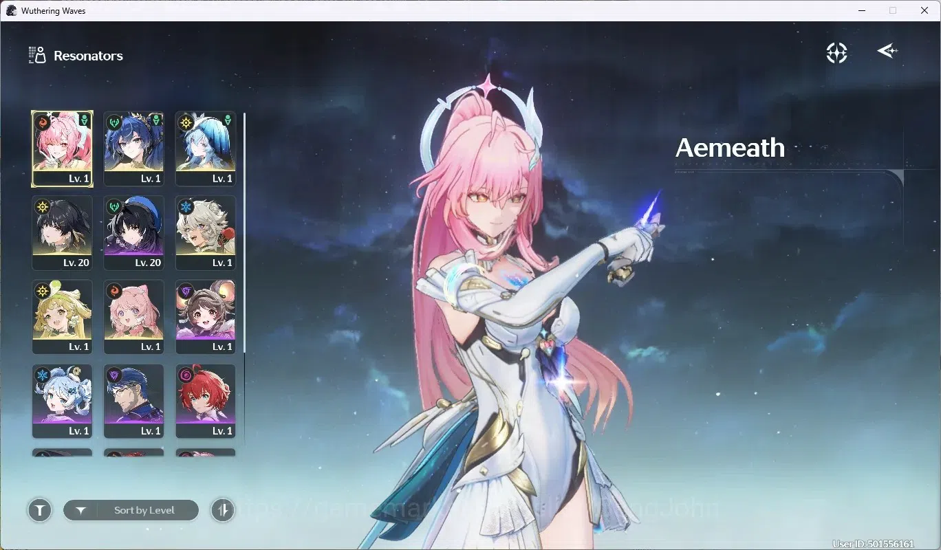 Wuthering Waves Accounts NA|UL 8|Rank 1|Starter|3 Limited Char [aemeath, lu image 2