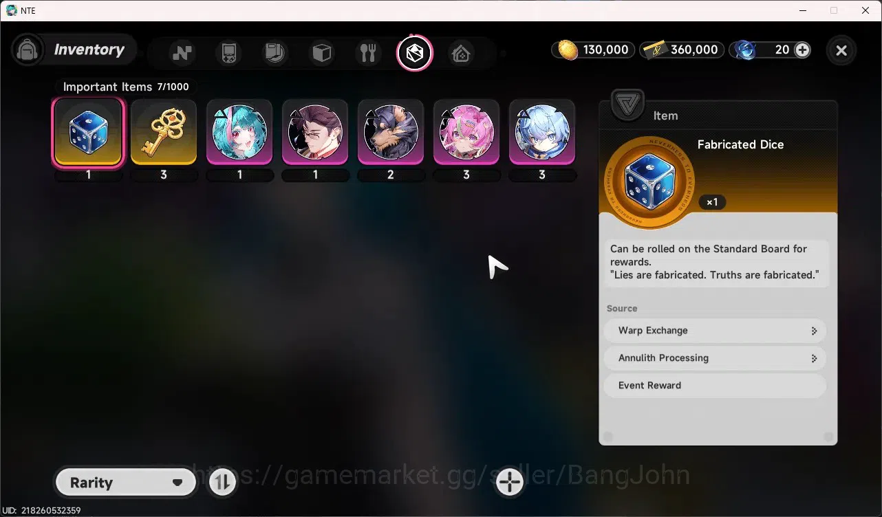 Neverness to Everness Accounts EU | Starter Lv 3 | 1 SSR Selector + 5 SR | MC Fem image 4