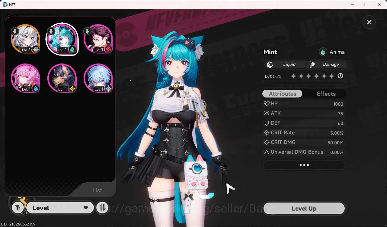 Neverness to Everness Accounts EU | Starter Lv 3 | 1 SSR Selector + 5 SR | MC Fem image 8