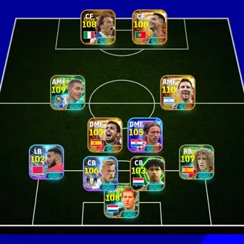 eFootball Accounts High-End New era Kolektif 3285 Ronaldo x Messi x delpiero x Puyol x Van der sar x rodri