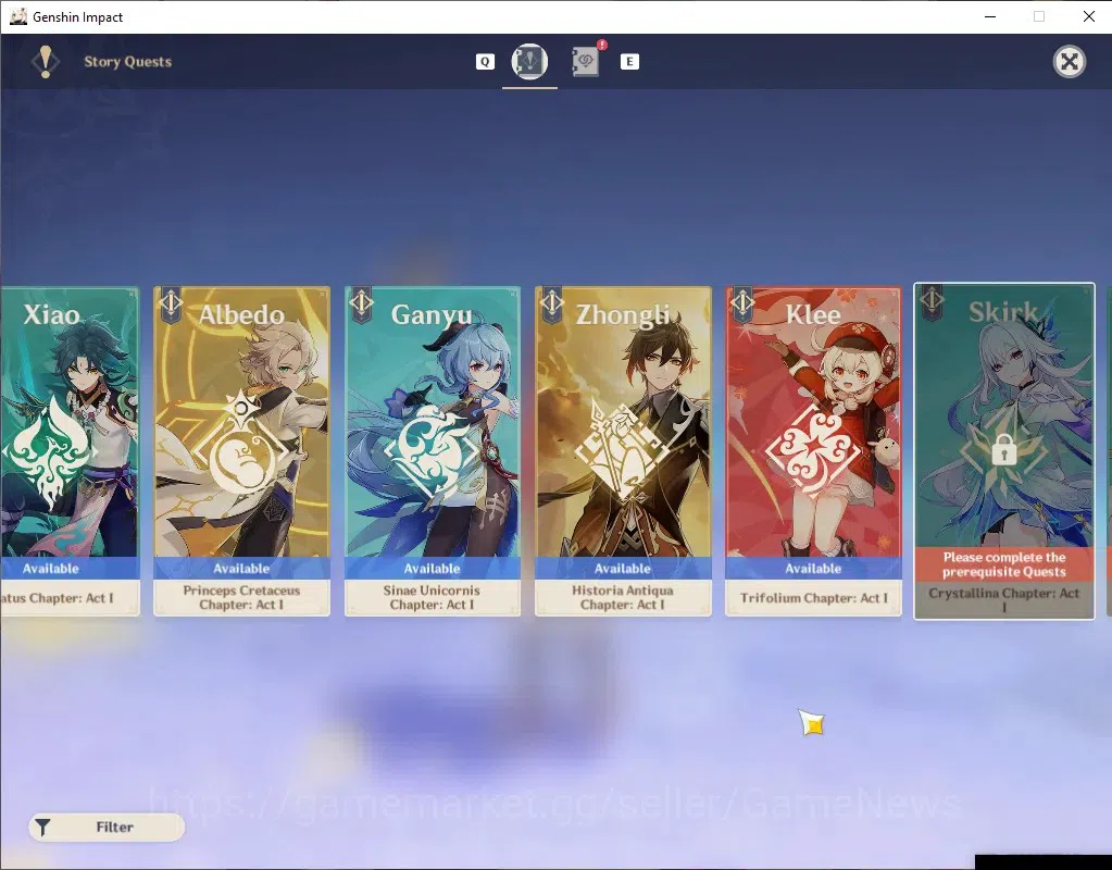 Genshin Impact Accounts Others Asia|AR 51|3 Limited 2(*5 Weapon)|Durin+Signature,Nicole,Mavuika|Male Mc|Take Mail|Check 16