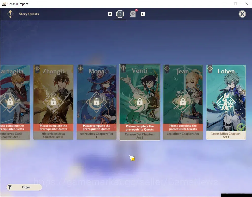 Genshin Impact Accounts Others Asia|AR 51|3 Limited 2(*5 Weapon)|Durin+Signature,Nicole,Mavuika|Male Mc|Take Mail|Check 17