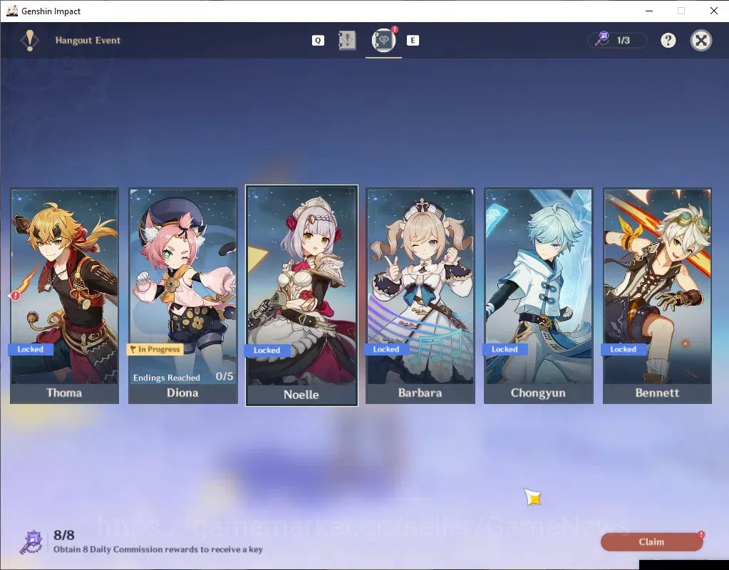 Genshin Impact Accounts Others Asia|AR 51|3 Limited 2(*5 Weapon)|Durin+Signature,Nicole,Mavuika|Male Mc|Take Mail|Check 19