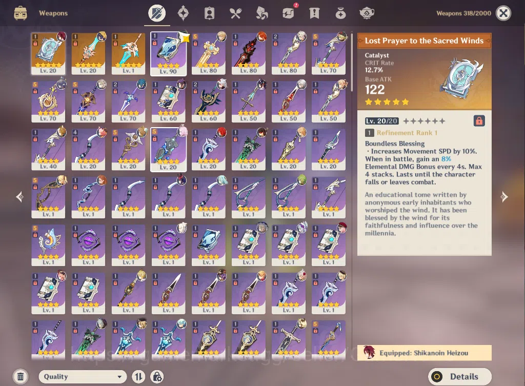 Genshin Impact Accounts ASIA|AR56|8 Limited+3(*5WEP)|Neffer,Lauma,AratakiC image 14