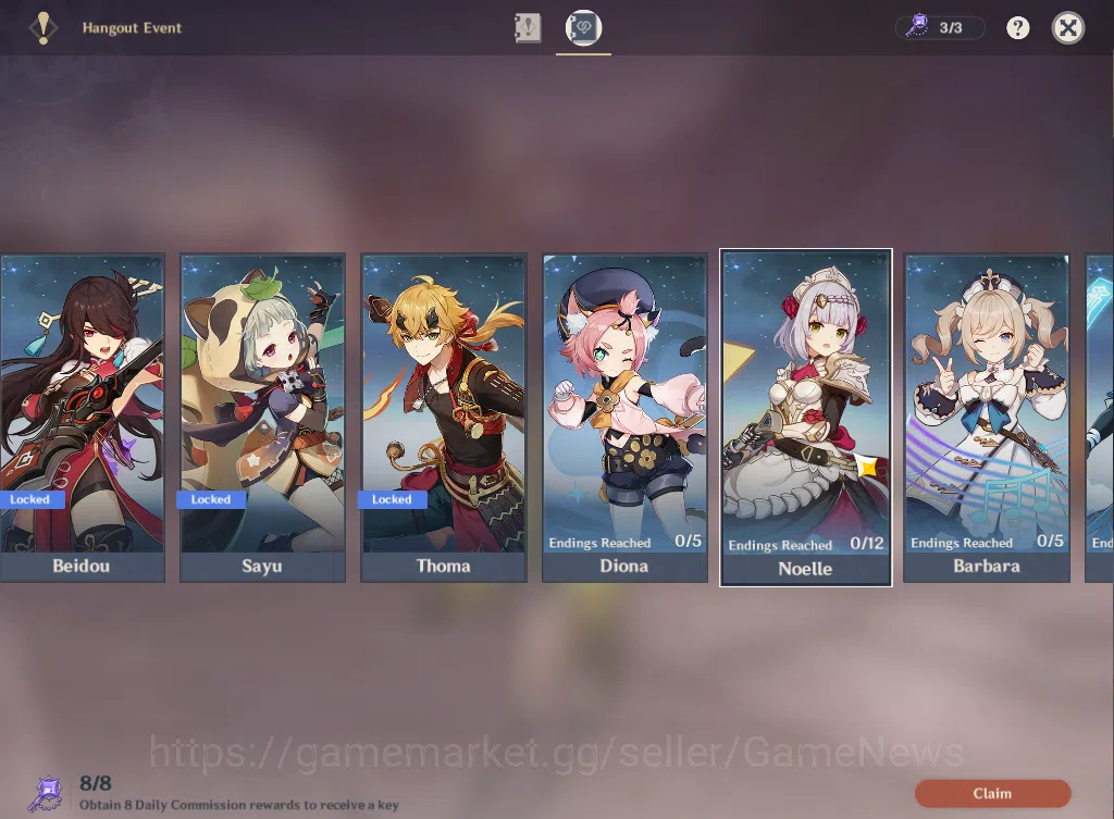 Genshin Impact Accounts ASIA|AR56|8 Limited+3(*5WEP)|Neffer,Lauma,AratakiC image 4