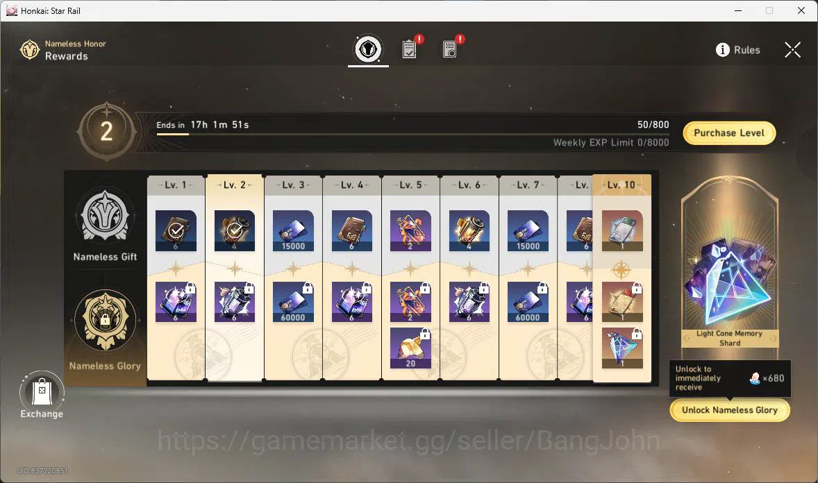 Honkai Star Rail Accounts ASIA|TL 26|4limit|Yao Guang,Sparkle,Ruan Mei,DanHe image 8