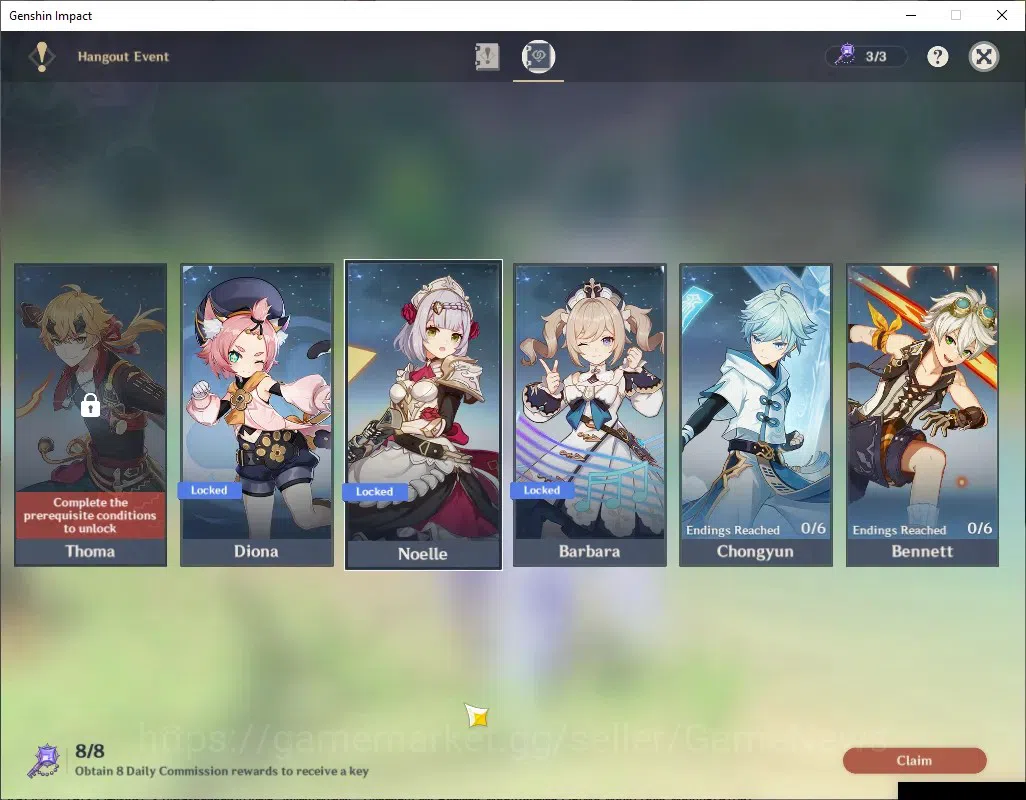 Genshin Impact Accounts ASIA|AR 52|PremTeam Skirk|3 Limited + 1 (*5Weap)|S image 20