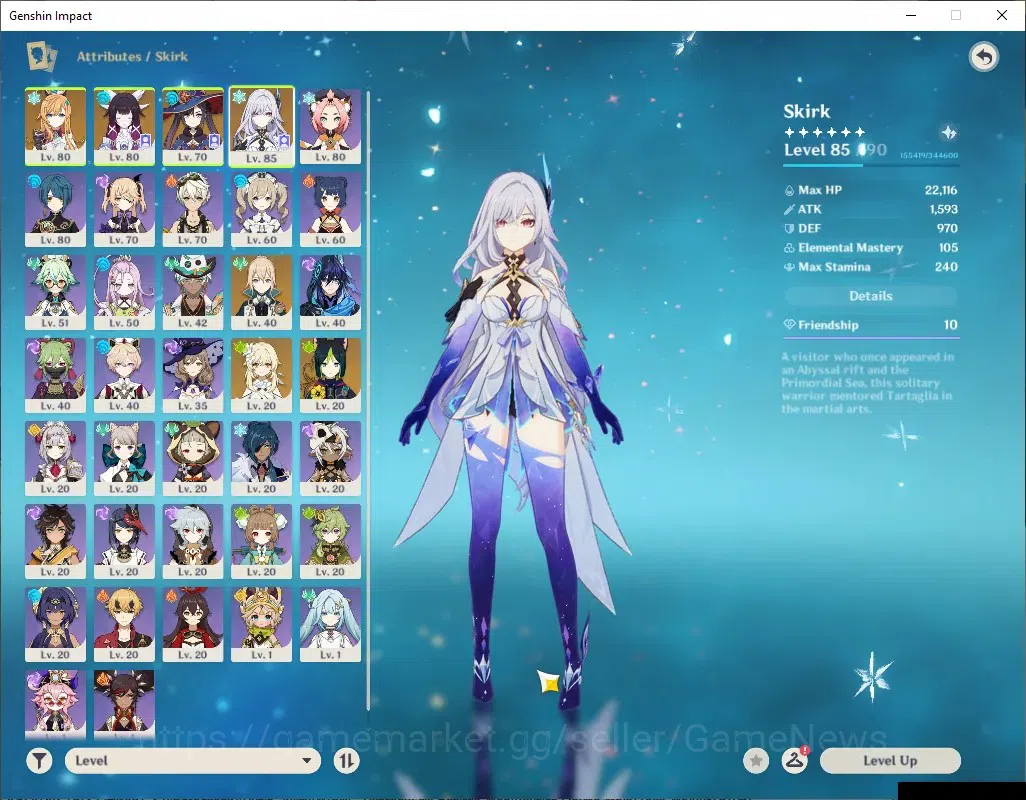 Genshin Impact Accounts ASIA|AR 52|PremTeam Skirk|3 Limited + 1 (*5Weap)|S image 3