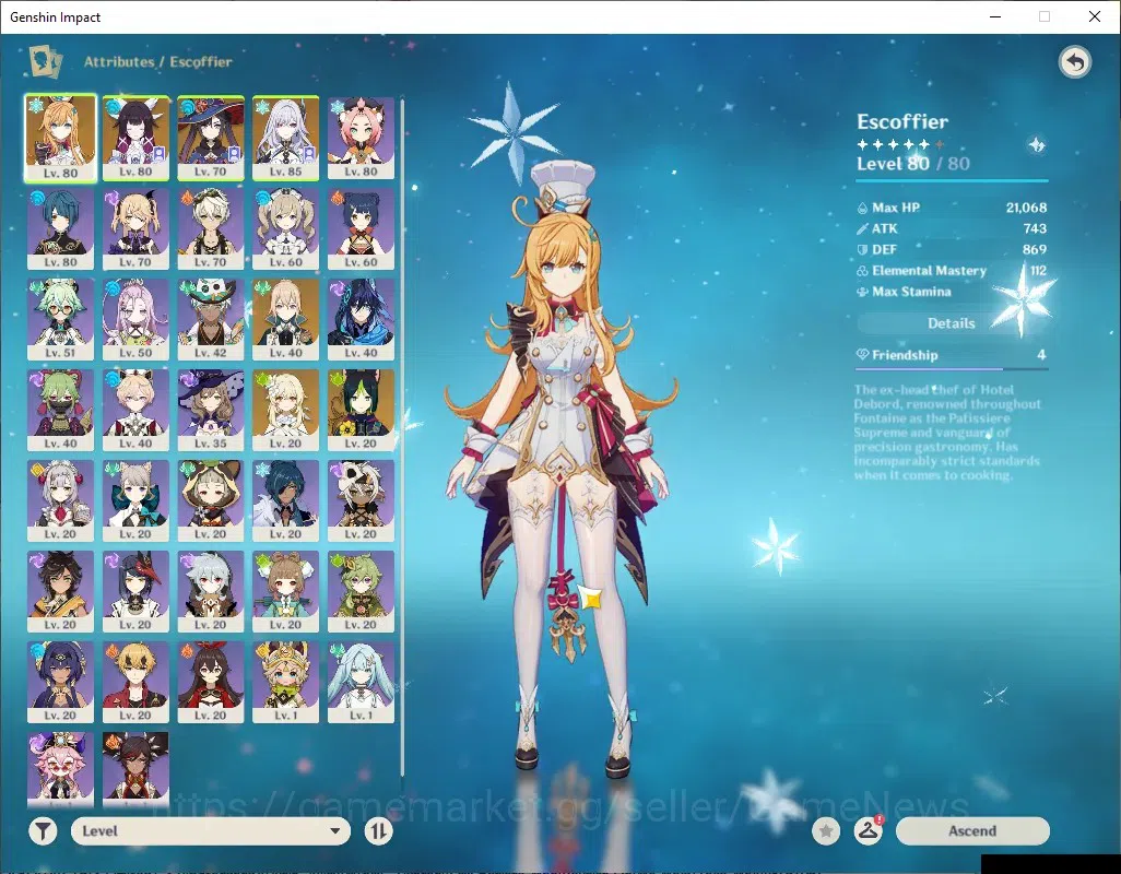 Genshin Impact Accounts ASIA|AR 52|PremTeam Skirk|3 Limited + 1 (*5Weap)|S image 5