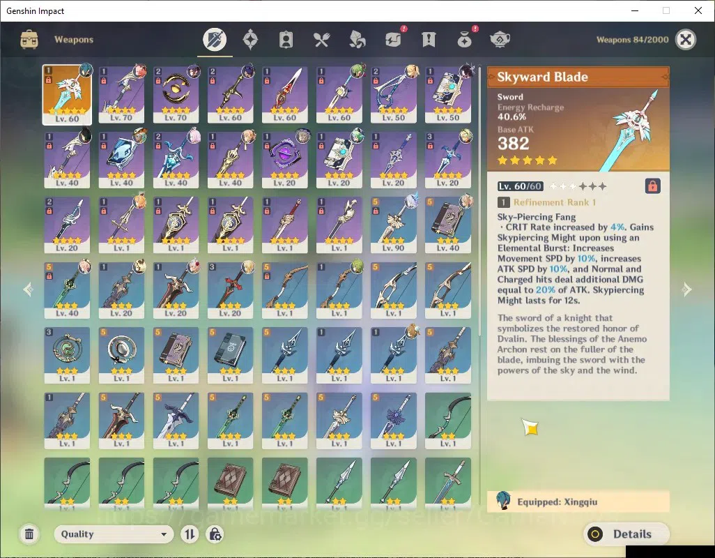 Genshin Impact Accounts ASIA|AR 52|PremTeam Skirk|3 Limited + 1 (*5Weap)|S image 7