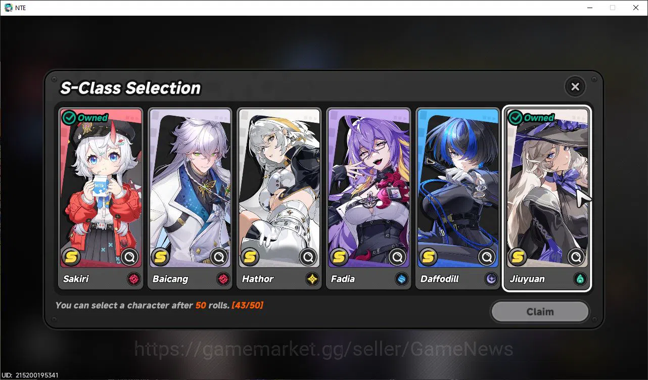 Neverness to Everness Accounts GLOBAL EU|HL 3| 2 SSR Jiuyuan, Sakiri |4 SR|Glider image 6