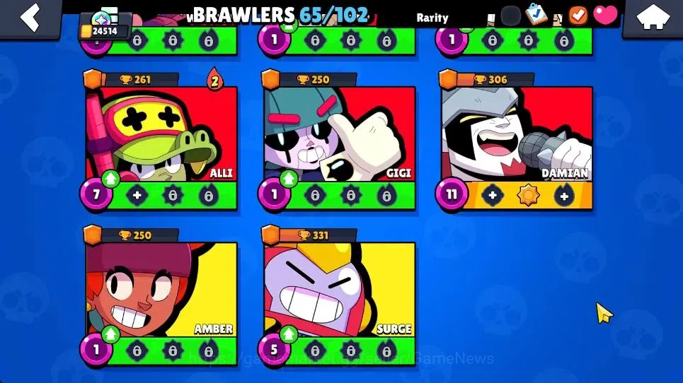 Brawl Stars Accounts 24514 Trophy|11k Bling|65 Brawlers 8 Max Lvl|2 Legend [Jock Stu,Mecha Colt] 1 Mythic [Pop Penny] 28 19