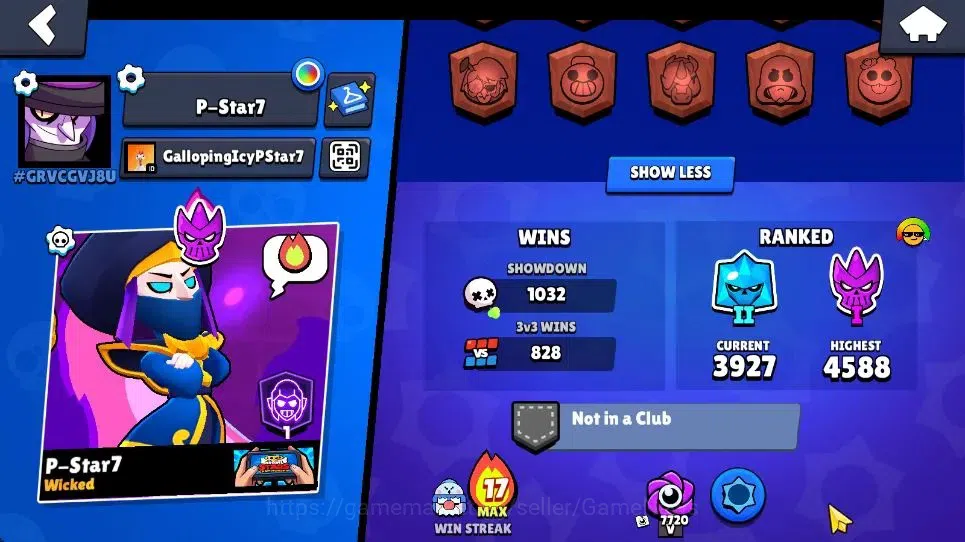 Brawl Stars Accounts 24514 Trophy|11k Bling|65 Brawlers 8 Max Lvl|2 Legend [Jock Stu,Mecha Colt] 1 Mythic [Pop Penny] 28 4