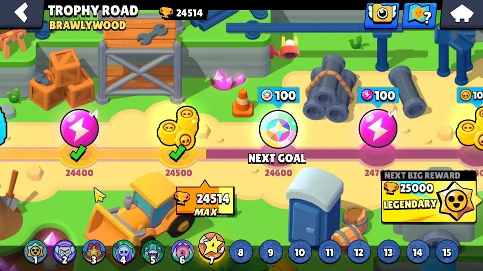Brawl Stars Accounts 24514 Trophy|11k Bling|65 Brawlers 8 Max Lvl|2 Legend [Jock Stu,Mecha Colt] 1 Mythic [Pop Penny] 28 7