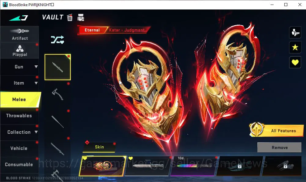 Blood Strike Accounts ASIA|2 ETERNAL Melee Katar-Judgment,ZERO-Odashadow image 19