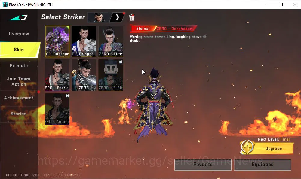 Blood Strike Accounts ASIA|2 ETERNAL Melee Katar-Judgment,ZERO-Odashadow image 3