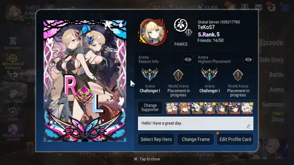 Epic Seven Accounts GLOBAL|19 ML(Rhianna&Luciela,LOTScales,Ruele,Etc)+ image 2