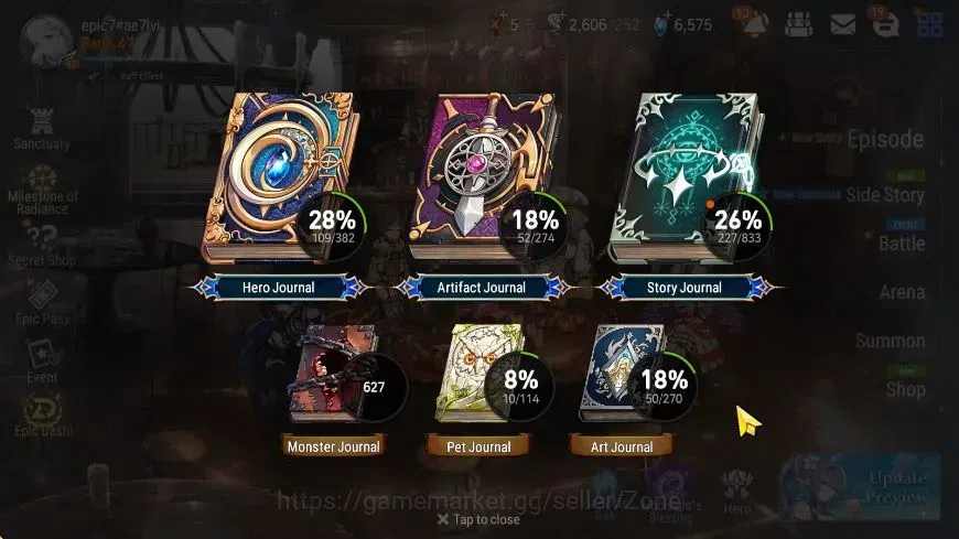 Epic Seven Accounts Limited Hero GLOBAL|New Era 5ML (LQC, AstElena, DKSharun, ApRavi, LW Peira)|PoH+Bless ON|SS 6.5K|Stove 12