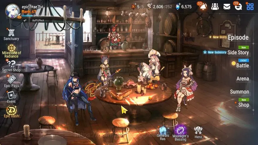 Epic Seven Accounts Limited Hero GLOBAL|New Era 5ML (LQC, AstElena, DKSharun, ApRavi, LW Peira)|PoH+Bless ON|SS 6.5K|Stove 7