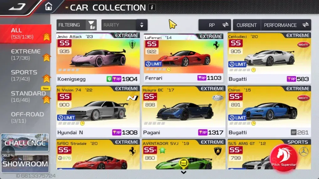 Racing Master Accounts SEA|Lvl 12|1 Prime Legend Car (Jesko Attack)+52 Etc Cars|137K Gold + 4182 Diamond|Log Netease|Take 1