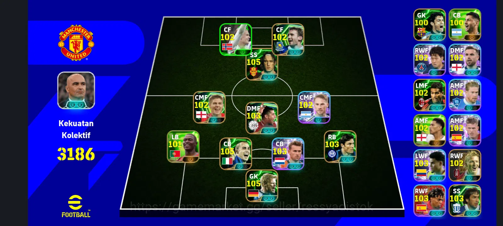 eFootball Accounts Legends & Iconic Players EFOOTBALL 2026 | EPIC TOTTI, F CANAVARO, OLIVER KAHN,ANDRY SEVCHENKO,ZANETTI 1