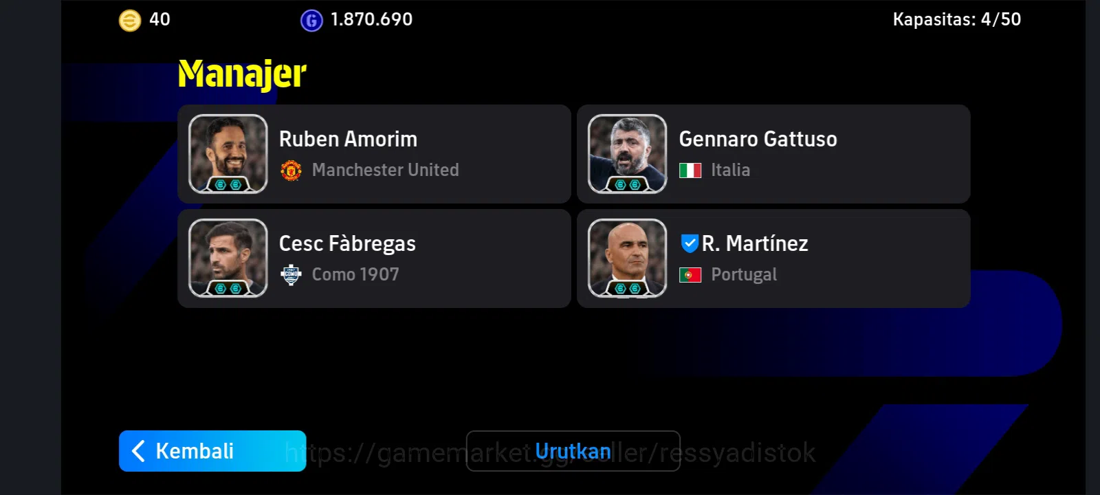 eFootball Accounts Legends & Iconic Players EFOOTBALL 2026 | EPIC TOTTI, F CANAVARO, OLIVER KAHN,ANDRY SEVCHENKO,ZANETTI 4