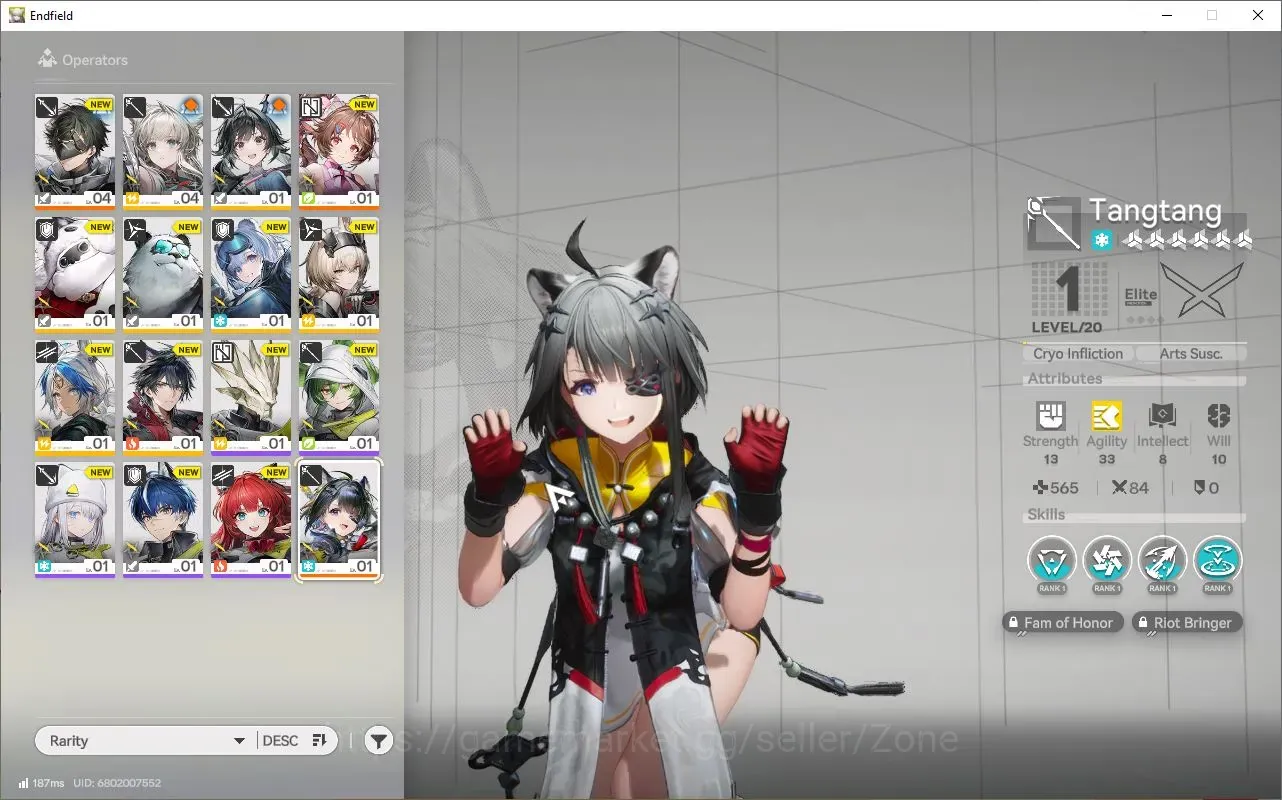 Arknights: Endfield Accounts NA/EU|AL2|Fresh Starter 1 Limit(Tangtang),Ardelia|Many Resources|Story Ch I Process I Valley 1