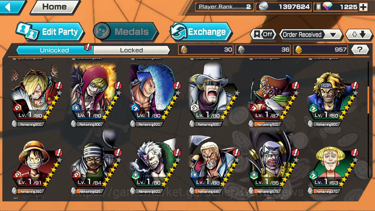One Piece Bounty Rush Accounts Global|5EX|5Elder Nusjuro,4Emperor Teach,GP Newgat image 8