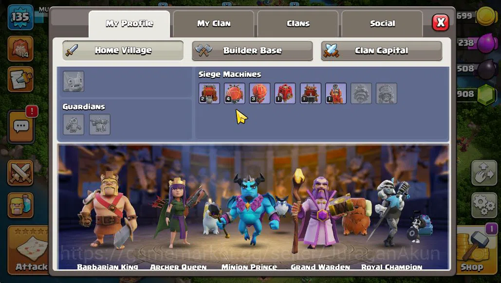 Clash of Clans Accounts TH 14 - BH 8|Limited Skin|LV 135|HH 8|BK 55,AQ 70, image 4