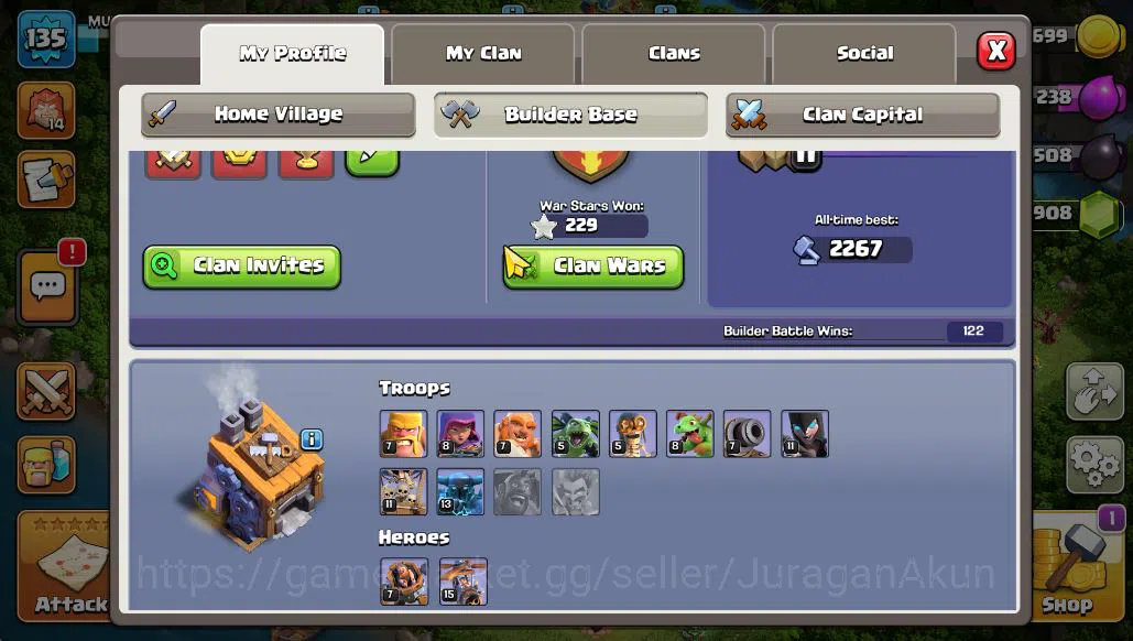 Clash of Clans Accounts TH 14 - BH 8|Limited Skin|LV 135|HH 8|BK 55,AQ 70, image 5