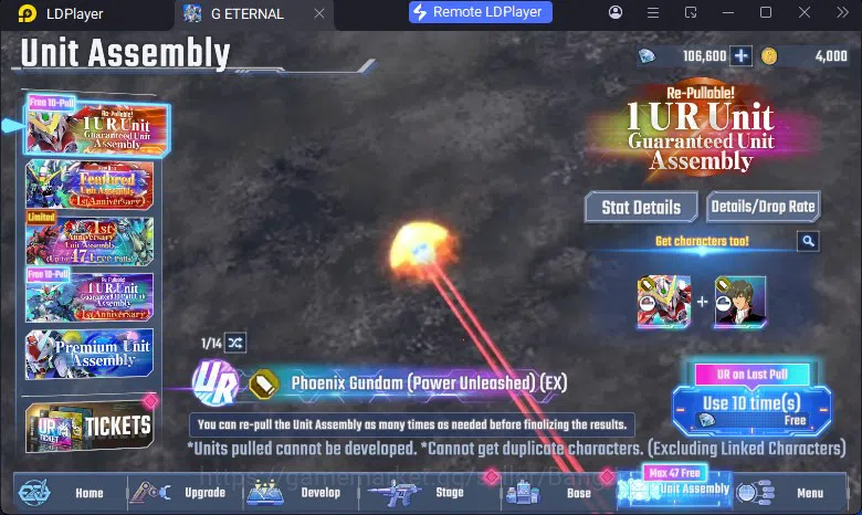SD Gundam G Generation ETERNAL Accounts Global Rank 1 | FreshStory | 106+K Diamond, Selector Banner On, 8Gundam SSR+ 1Supp 6