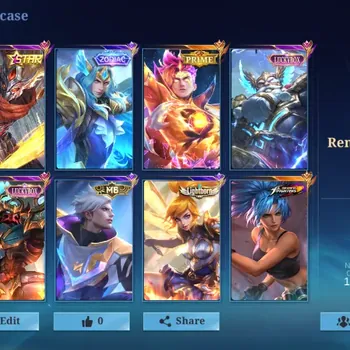 Mobile Legends: Bang Bang Accounts Collector Hero 133|Skin 344|Ex Immo 112|PRIME Claude,KOF Karina,Annual