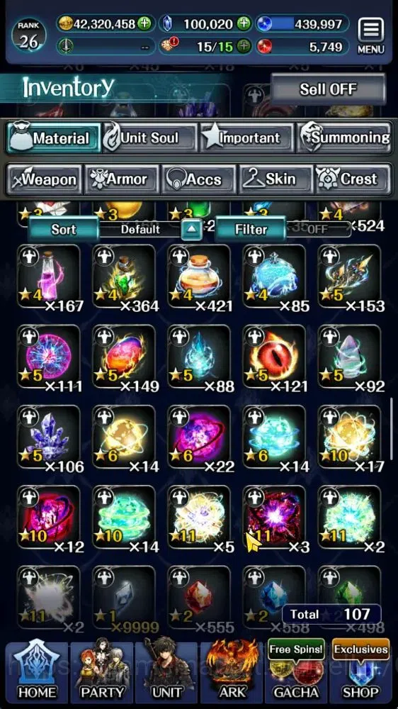 Last Cloudia Accounts GLOBAL|Rank 26|100K Crystal|Collab Overlord [Shalt image 13