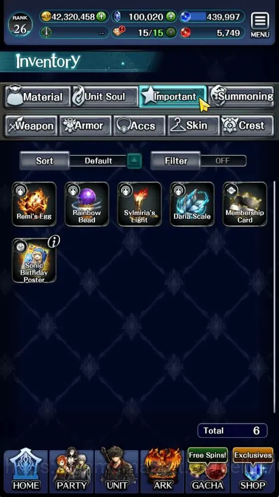 Last Cloudia Accounts GLOBAL|Rank 26|100K Crystal|Collab Overlord [Shalt image 17