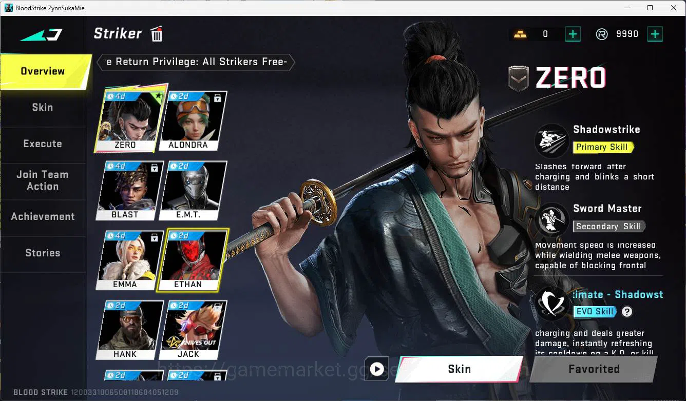Blood Strike Accounts ASIA | exe dual gun slide, ultra vector, evangelio image 2