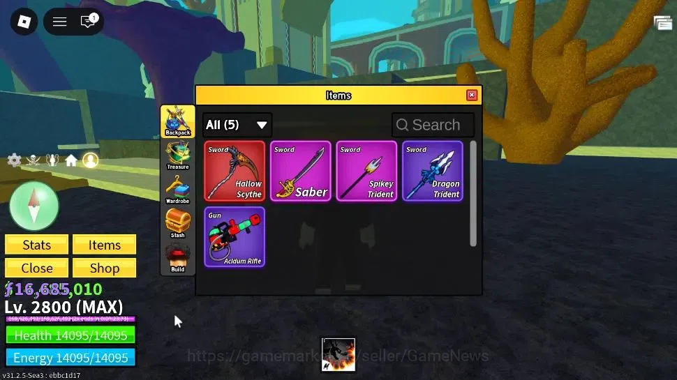Roblox Accounts Blox Fruit|MAX Lv2800|Dragon Talon|4M Beli 16k Fra image 2