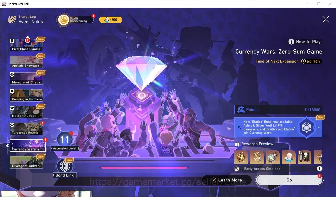 Honkai Star Rail Accounts Mid Game ASIA|TL60+|5x L60 Characters incl Huohuo, Kafka, Hysilens, Evanescia, Dan Heng|300 1