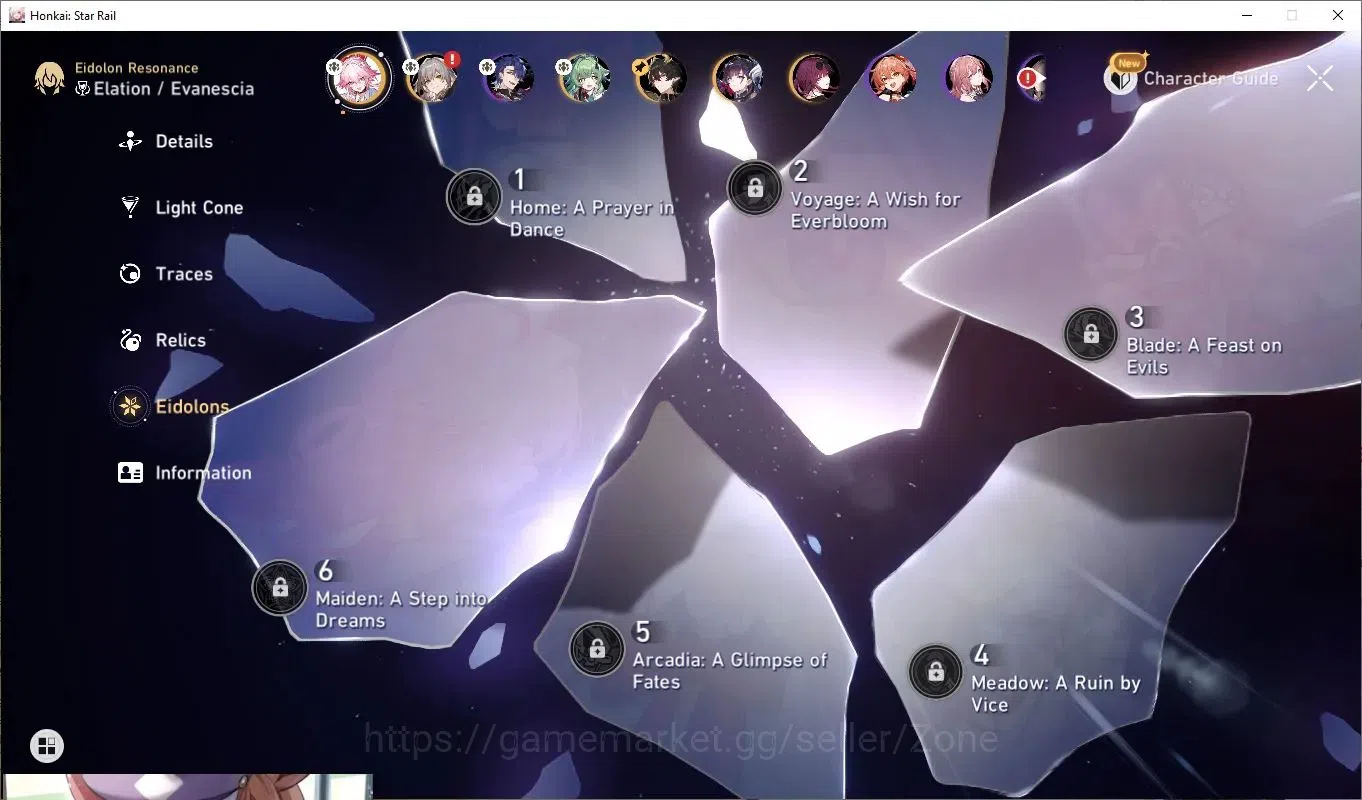 Honkai Star Rail Accounts Mid Game ASIA|TL60+|5x L60 Characters incl Huohuo, Kafka, Hysilens, Evanescia, Dan Heng|300 7