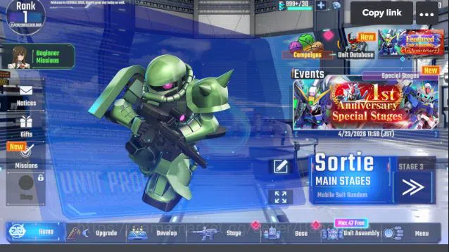 SD Gundam G Generation ETERNAL Accounts Global Rank 1 | FreshStory | 100+K Diamond, Select image 1