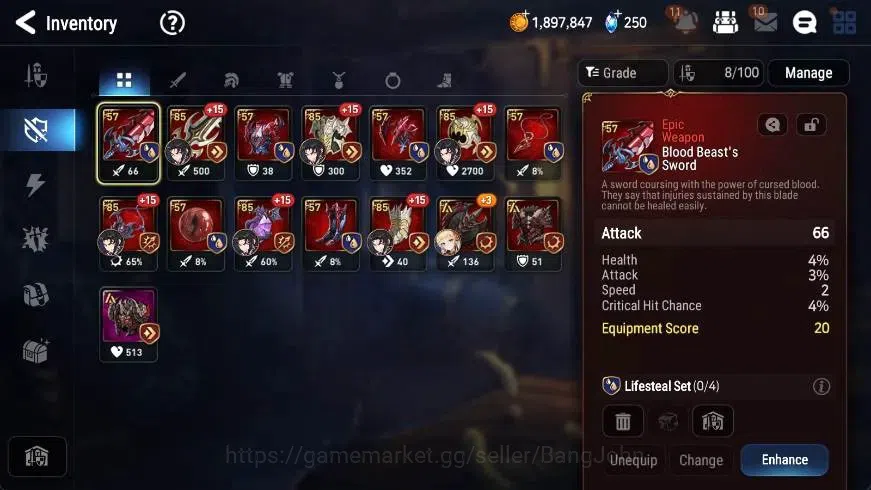 Epic Seven Accounts Global | Starter|2 ML(TE Kayron,LCBellona)|PoH+Ble image 11