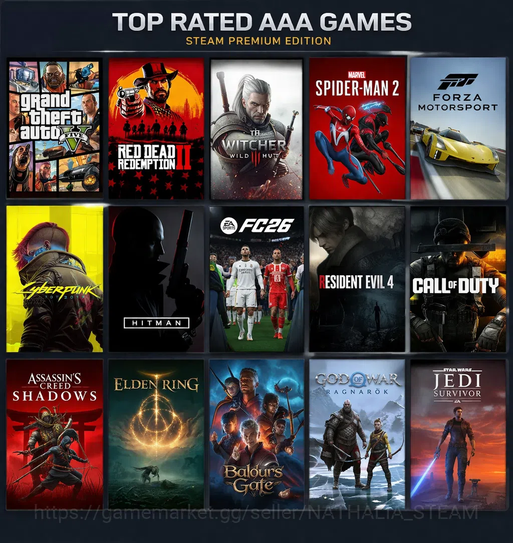 Steam Accounts 999+ Premium Steam Games| Elden Ring,Red Dead Redemption 2,GTA V, Cyberpunk 2077, AC Valhalla,FC26,Starfield 1