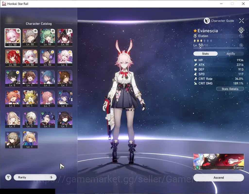 Honkai Star Rail Accounts Asia | TL 35 | 4 Limited | [Evanescia,Sparkle,Huoh image 4