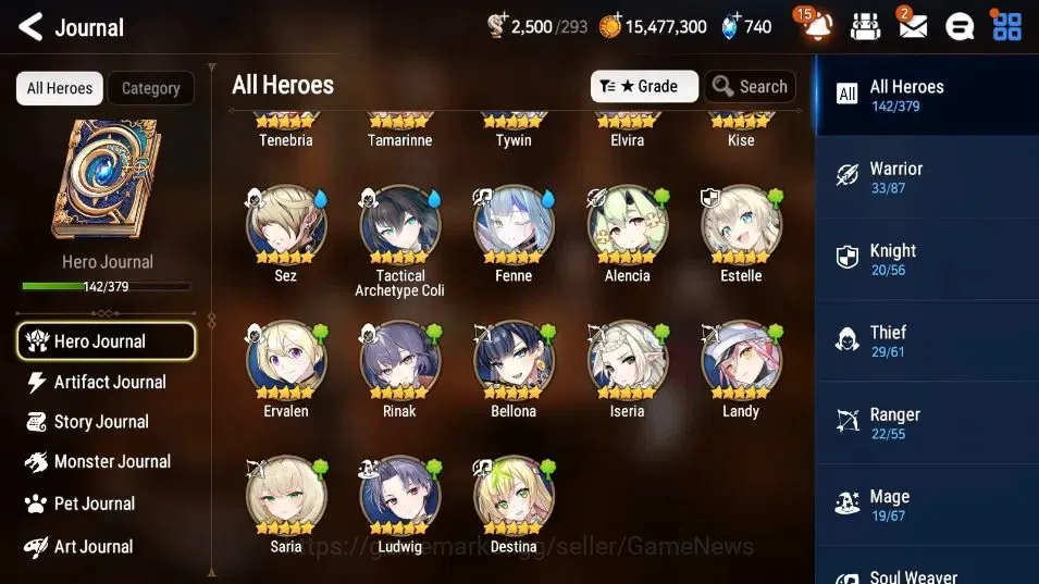 Epic Seven Accounts Asia Unverif| 8 ML (Lady of the Scales, WOTM Teneb image 3