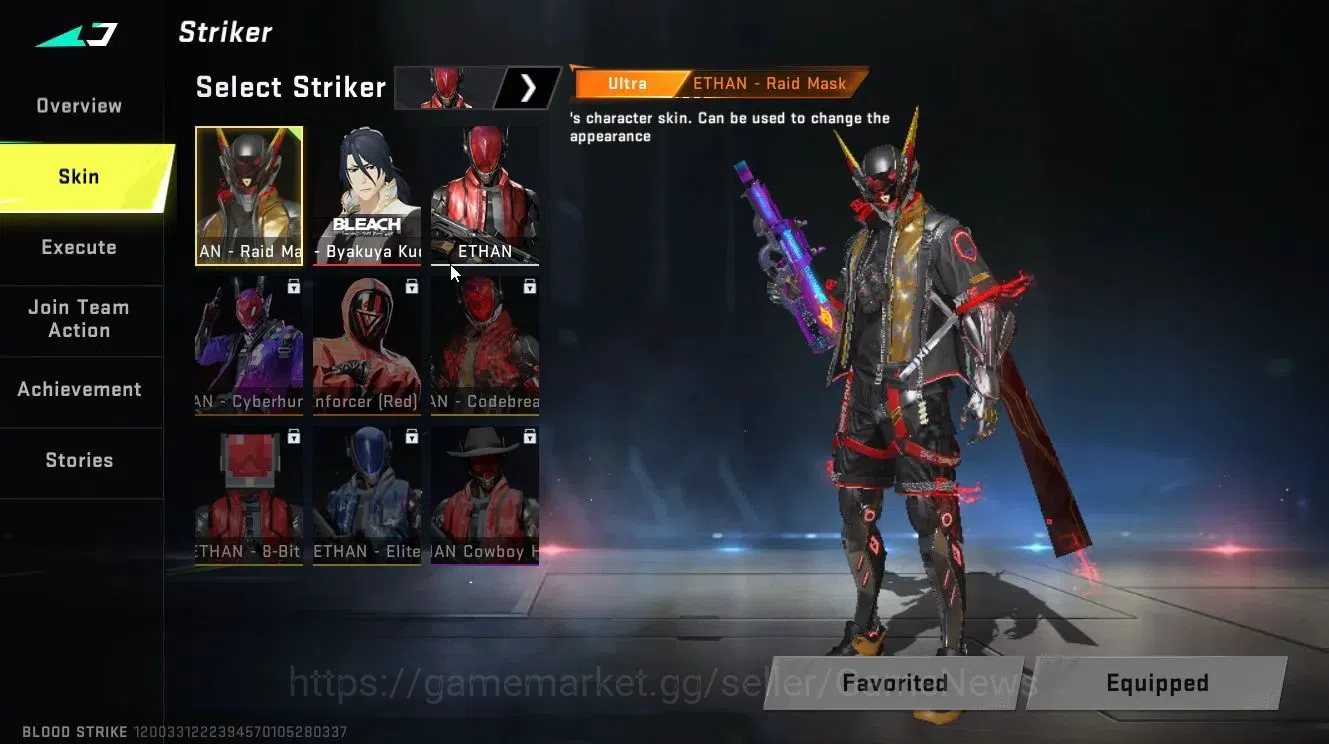 Blood Strike Accounts ASIA|ULTRA[ETHAN-Raid Mask]|Collab BLEACH[Byakuya] image 3