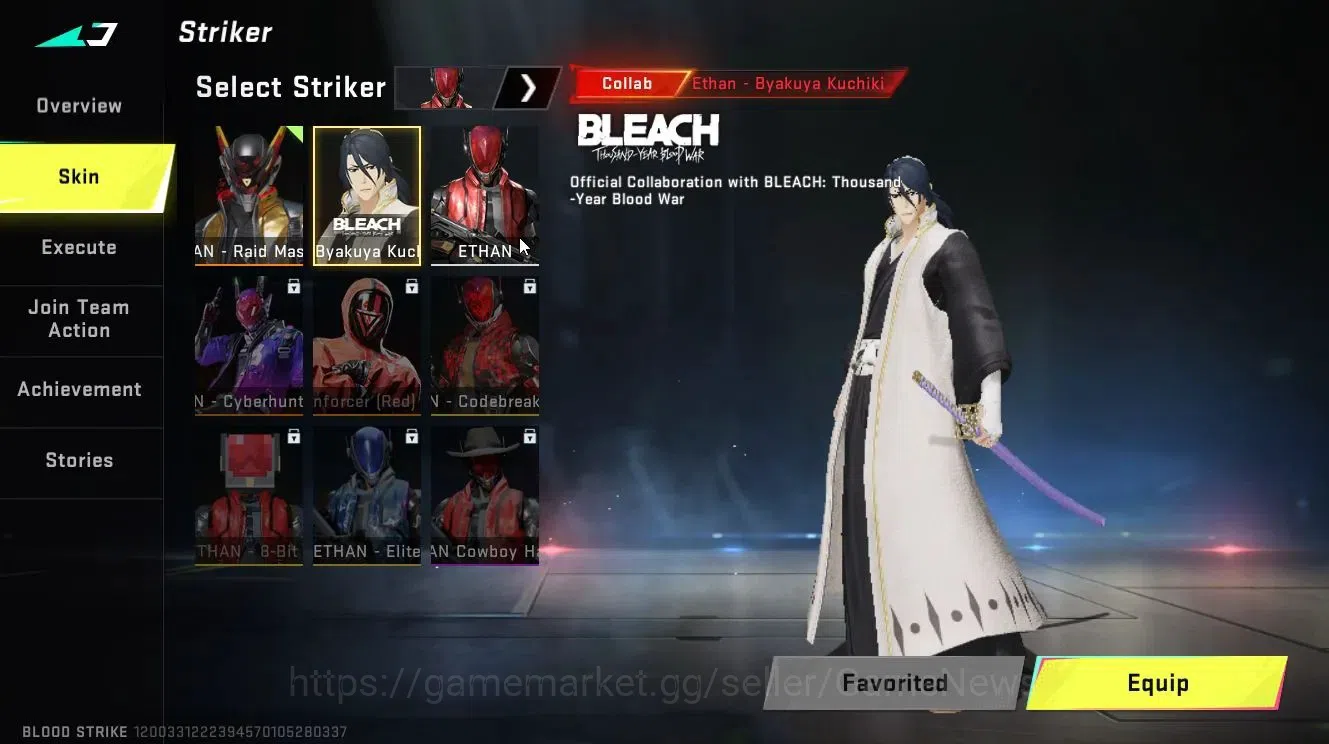Blood Strike Accounts ASIA|ULTRA[ETHAN-Raid Mask]|Collab BLEACH[Byakuya] image 4