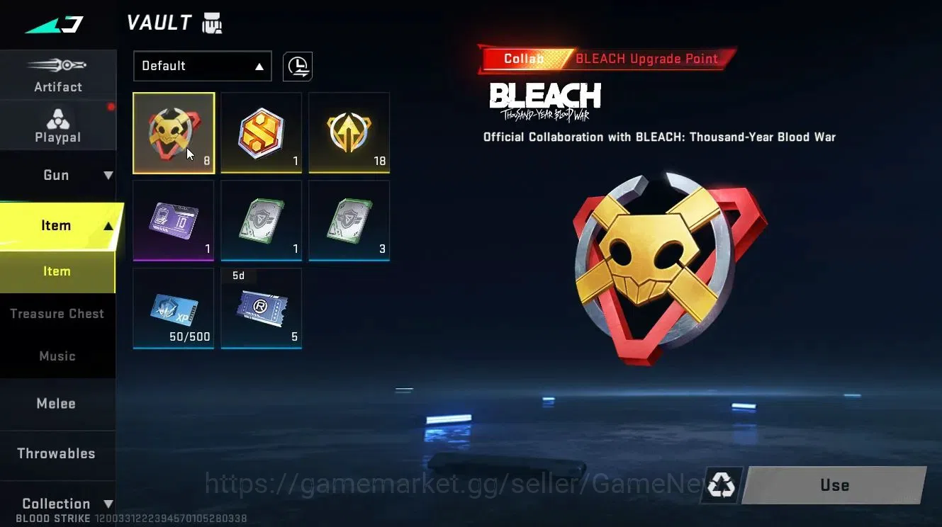 Blood Strike Accounts ASIA|ULTRA[ETHAN-Raid Mask]|Collab BLEACH[Byakuya] image 8