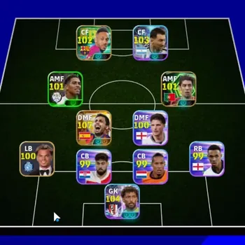 eFootball Accounts High-End Android|Power 3101|Big Time Rodri '26|Epic P.E.Aubameyang,Rui Costa|4 Show Time Vozinha,Lionel