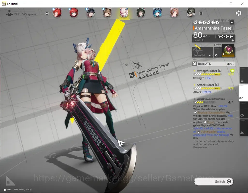 Arknights: Endfield Accounts ASIA|Lv 59|4,8k Ars|6 SSR (4 Limited) + 12 (*6 Wea image 3